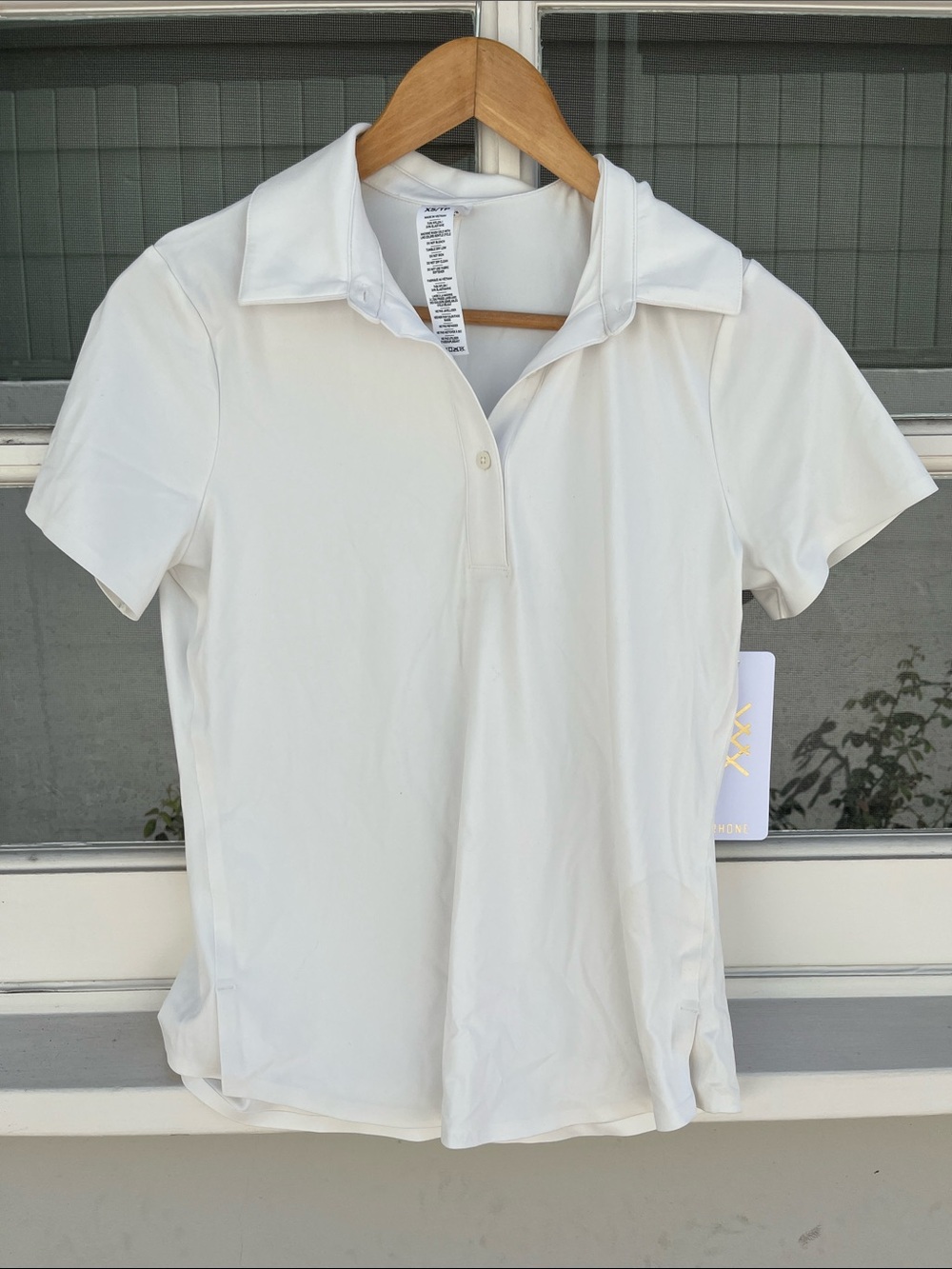 RHONE CourseToCourt Women's Short Sleeve Polo in Snow-White